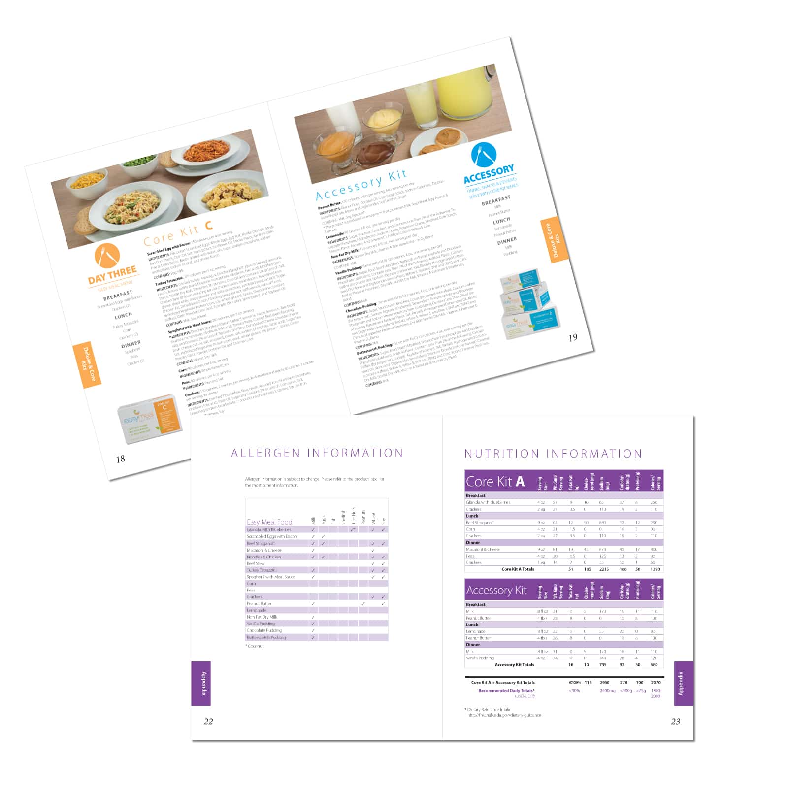 Illustration, Photography and Book Design for Easy Meal Food Service