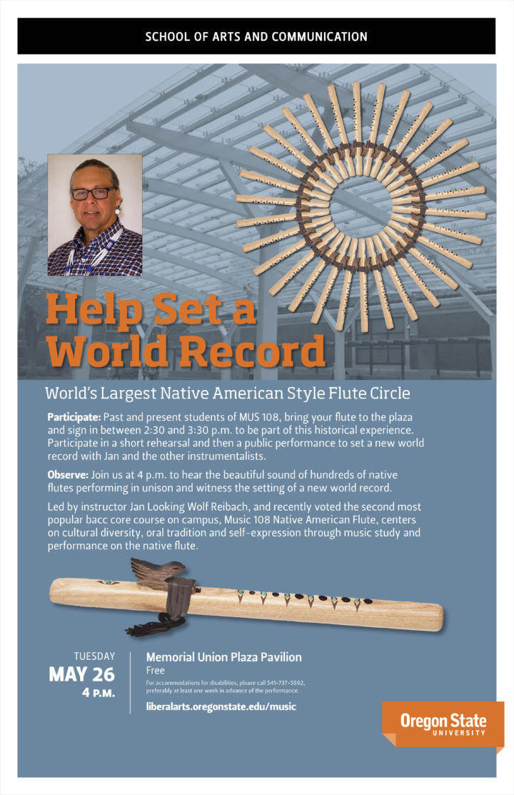 Poster to promote Native American Style Flute Circe